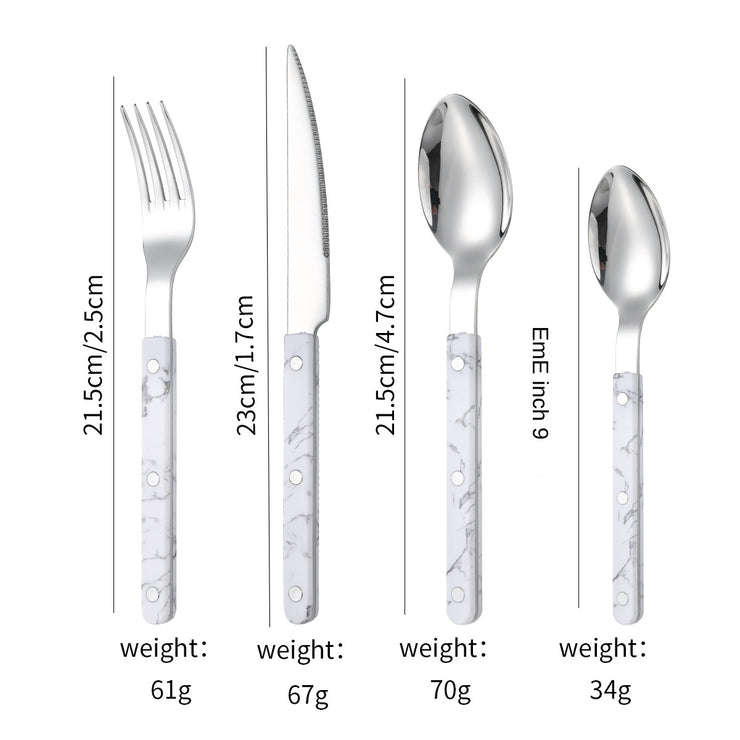 French Rivet ABS Handle Hotel Western Tableware Steak Knife