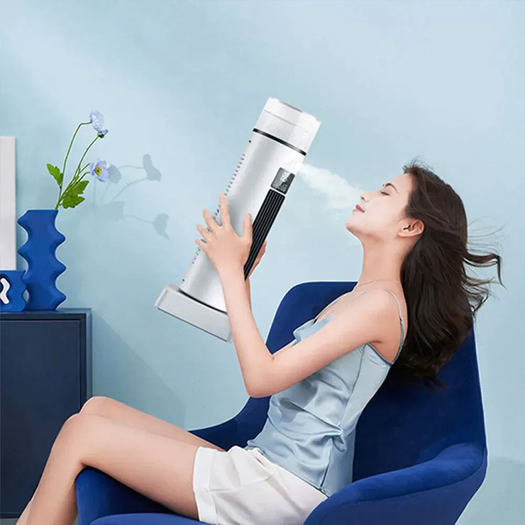 2025 NEW Portable Tower Fan – 6 Wind Speeds, Mist Bladeless,