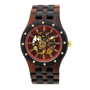 Wood Watch Top Luxury Automatic hollow mechanical watch Men