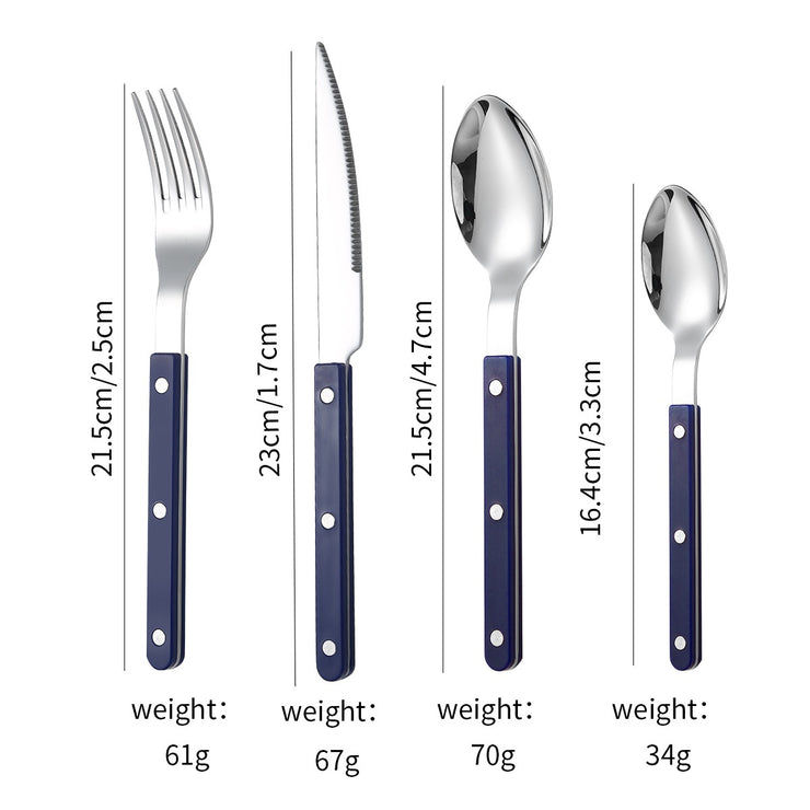 French Rivet ABS Handle Hotel Western Tableware Steak Knife