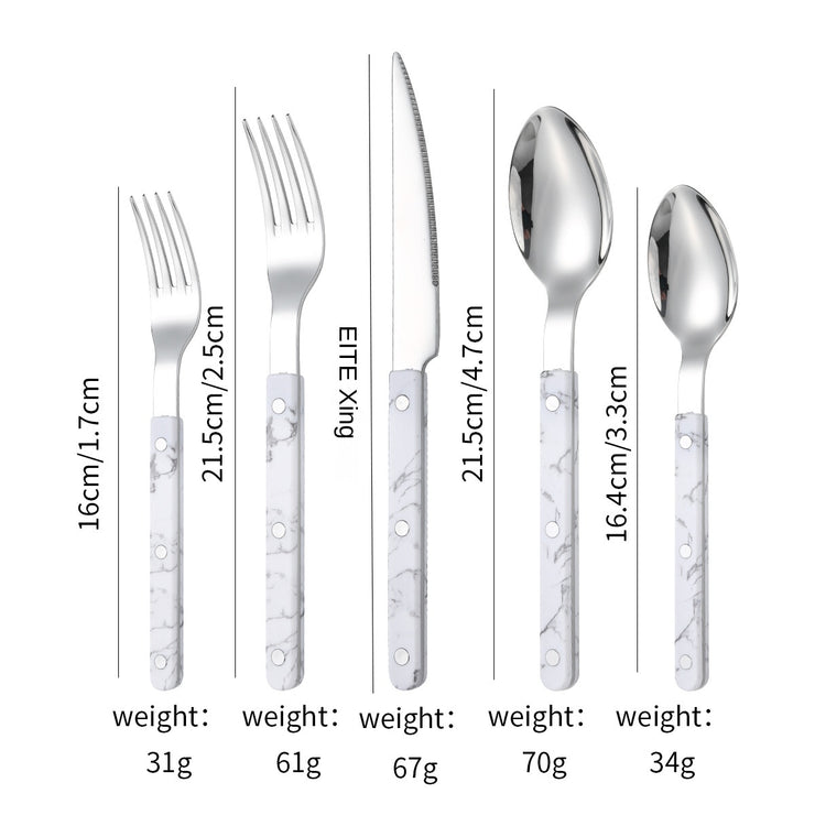 French Rivet ABS Handle Hotel Western Tableware Steak Knife