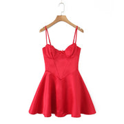 Sexy Backless Strapless Mini Dress with Steel Support