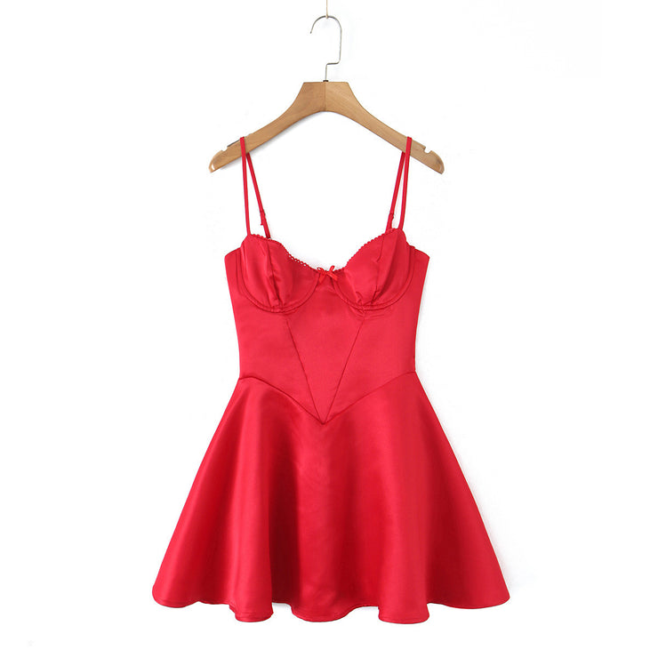 Sexy Backless Strapless Mini Dress with Steel Support