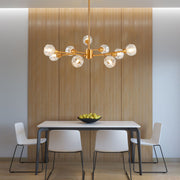 Modern Crystal Chandeliers, 9 Lights Golden Chandelier