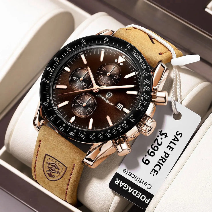 Multi functional waterproof night light men's watch