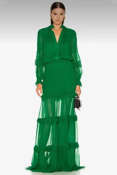 Women ruffle gown Sinclair Ruffle