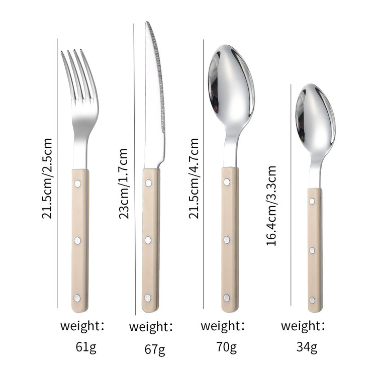 French Rivet ABS Handle Hotel Western Tableware Steak Knife
