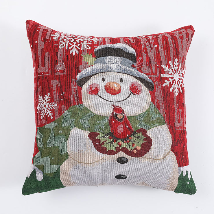 Christmas Pillow Cover (without core) Woven Cartoon