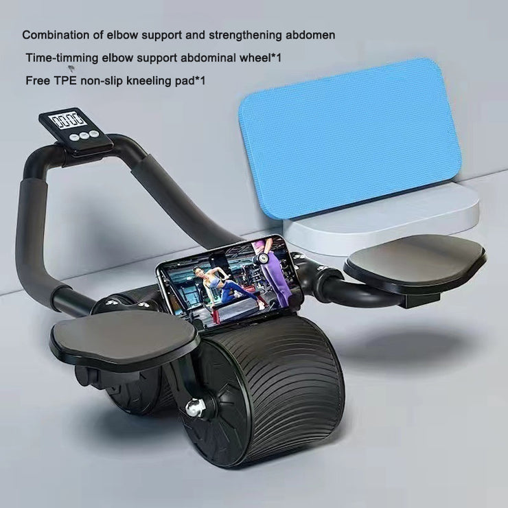 Automatic rebound abdominal compression and abdominal muscle training