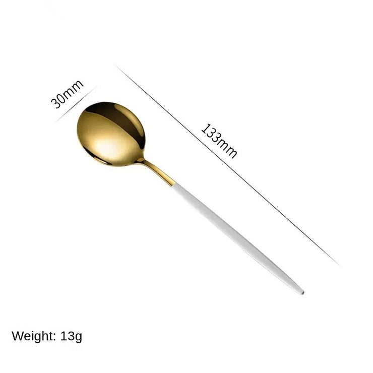 Stainless Steel Cutlery Set with Portuguese Gold Spray