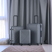 3 Piece Luggage Sets ABS Lightweight Suitcase with Two Hooks