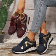 Plus Size Round Toe Retro Sports Shoes for Women Spring