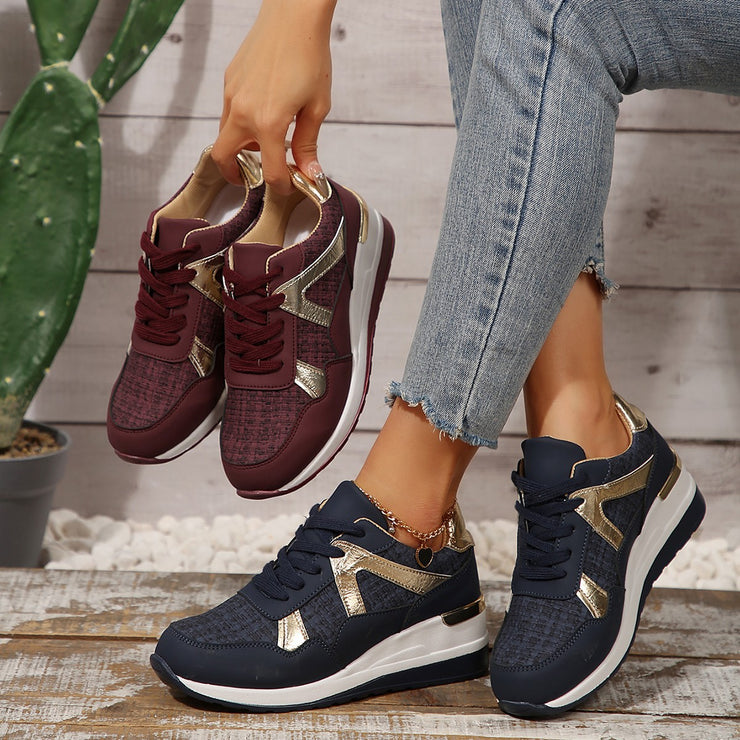 Plus Size Round Toe Retro Sports Shoes for Women Spring