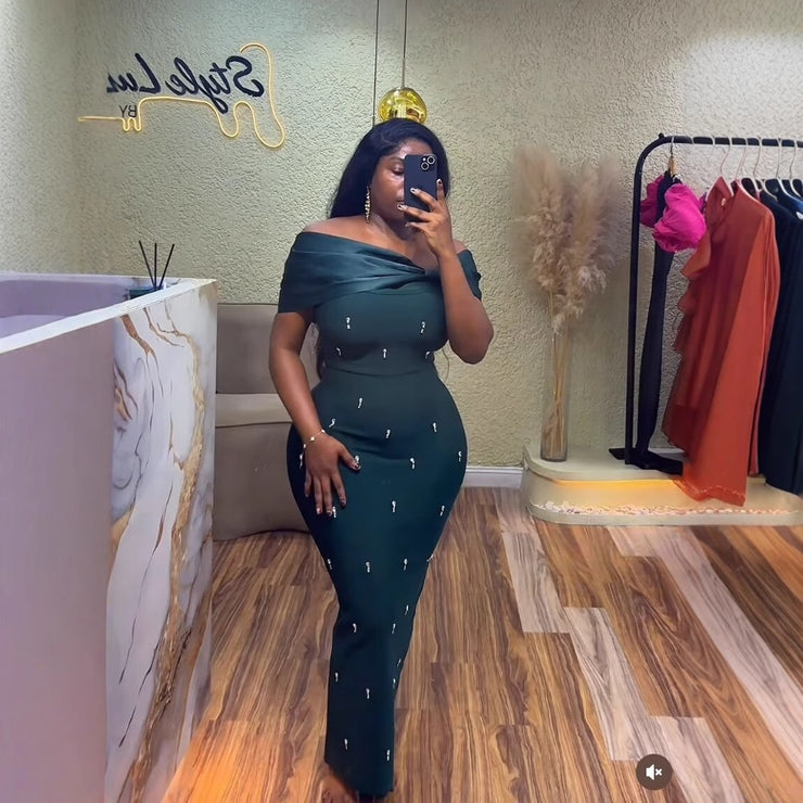 Bandage Evening Dress Elegant and Sexy One-Shoulder Dress