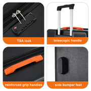 Contrast Color Hardshell Luggage 24inch Expandable Spinner Suitcase