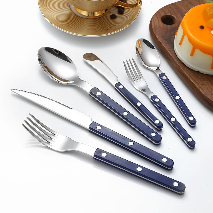 French Rivet ABS Handle Hotel Western Tableware Steak Knife