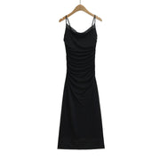 Wrinkle slimming figure enhancing sexy suspender dress