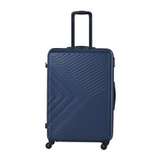 3 Piece Luggage Sets ABS Lightweight Suitcase with Two Hooks, Spinner Wheels, TSA Lock, (20/24/28) Navy