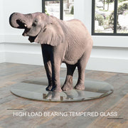 36" Inch Round Tempered Glass Table Top Clear Glass 1/4" Inch
