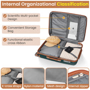 Luggage set of 4 pieces (14/20/24/28) with 4 360 degree