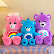 Three-color Bear Pillow Plush Toy Rainbow Bear Doll Cute Panda