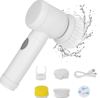 5-in-1 Electric Cleaning Brush Bathroom Wash Brush Kitchen Cleaning Tool