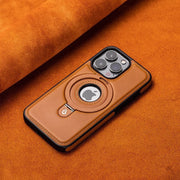 Suitable for Apple 16Promax phone case leather magnetic bracket iPhone 15