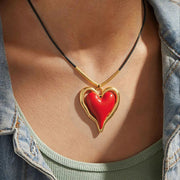 Exaggerated Large Heart Necklace Sweet and Spicy Lolita Style