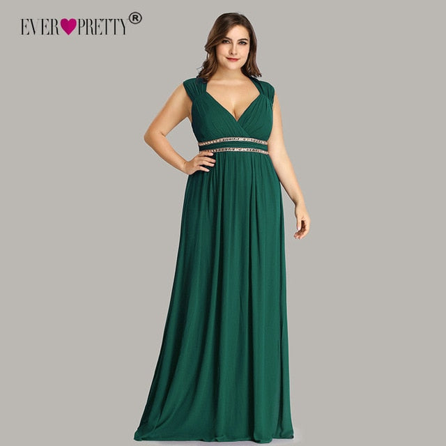 Ever Pretty Plus Size Formal Evening Dresses Long Women Elegant Burgundy