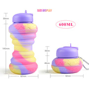 Donut Folding Silicone Bottle Foldable Outdoor