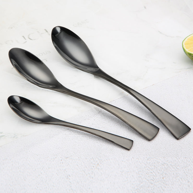 Portugal Titanium Black Stainless Steel Western Cutlery Set