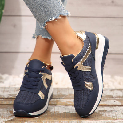 Plus Size Round Toe Retro Sports Shoes for Women Spring