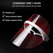 3 Colors LED Light Therapy Face Mask Anti-aging Anti Wrinkle Beatuy