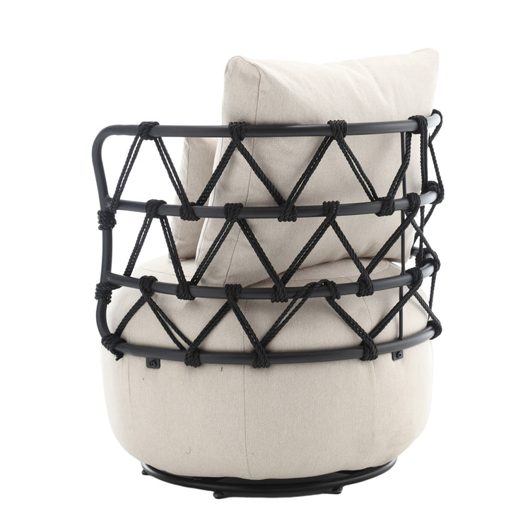 COOLMORE Upholstered Tufted Living Room Chair Textured