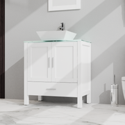 Goodyo 30" Bathroom Vanity and Sink Combo Glass