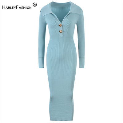 Elegant V-neck Hot Sale Women Thicken Sweater Autumn Winter