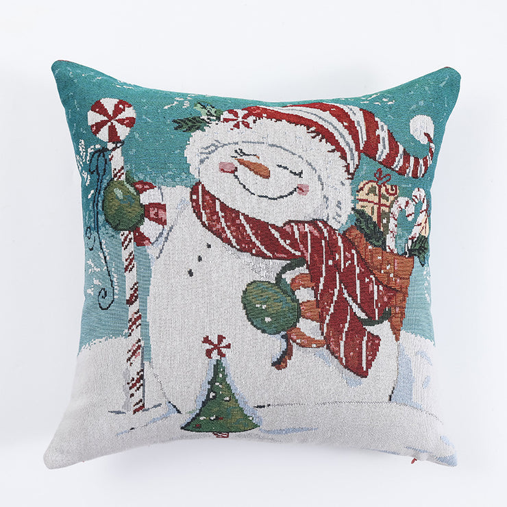Christmas Pillow Cover (without core) Woven Cartoon