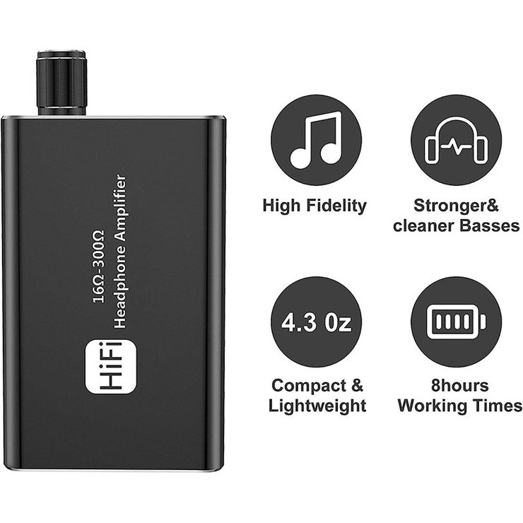 Portable headphone amplifier with high fever