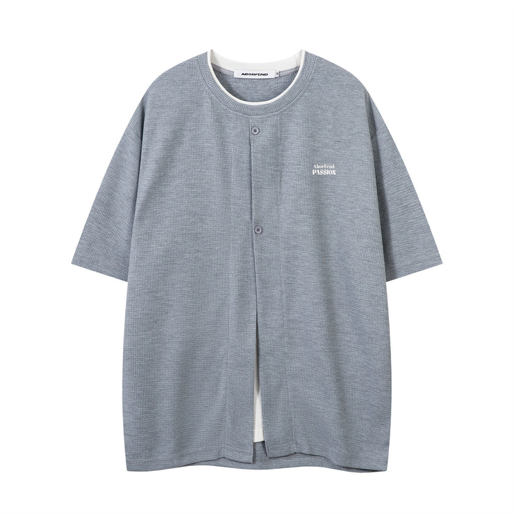 Two-Piece Short Sleeve T-Shirt Men