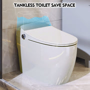 toilet, with foot sensor flushing, white night