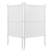 Privacy Screen Panels Kit Air Conditioner Trash Can Enclosure Vinyl white color