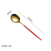 Stainless Steel Cutlery Set with Portuguese Gold Spray