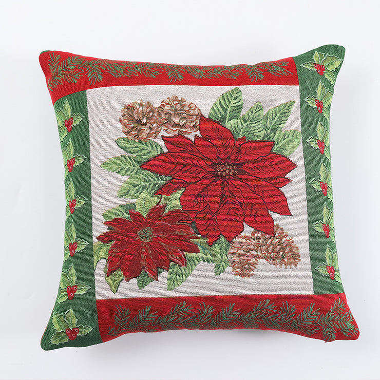 Christmas Pillow Cover (without core) Woven Cartoon