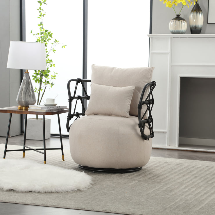 COOLMORE Upholstered Tufted Living Room Chair Textured