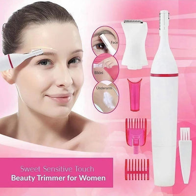 Five-in-One Multi-Functional Women's Electric Eyebrow Trimmer Portable Travel Hair Removal Device Full Body Shaver