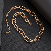 Ingemark Punk Hiphop Irregular O Chain Necklace Men Unisex Collares Goth Chunky Link Neck Accessories Grunge Jewelry Steampunk