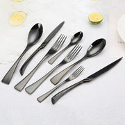 Portugal Titanium Black Stainless Steel Western Cutlery Set