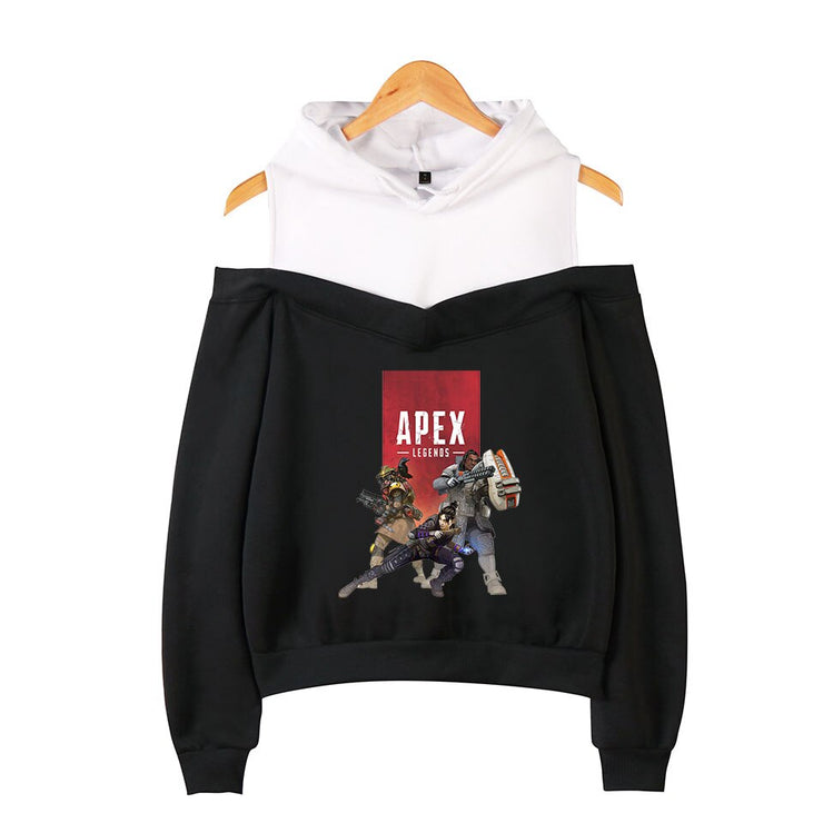 Apex Legends Print Hoodies Sweatshirts Women Sleeve Off
