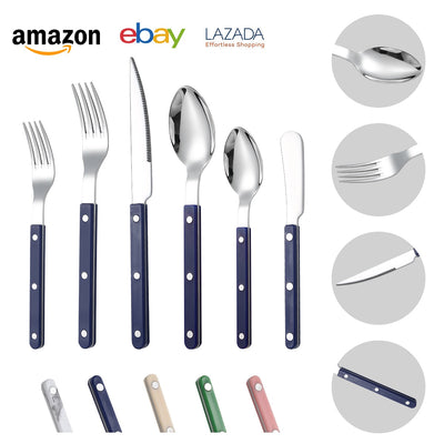 French Rivet ABS Handle Hotel Western Tableware Steak Knife