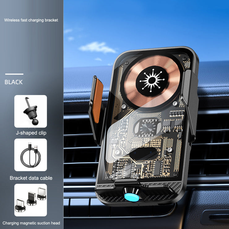 C11 car holder wireless phone charger infrared induction opening and closing